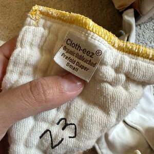 Organic Unbleached Prefold Diaper - Small, Cream